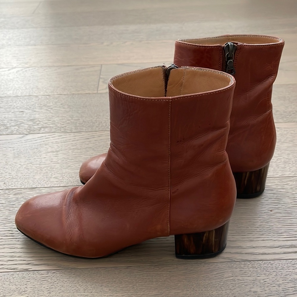 Dries Van Noten ankle boots with tortoise heel size 36.5